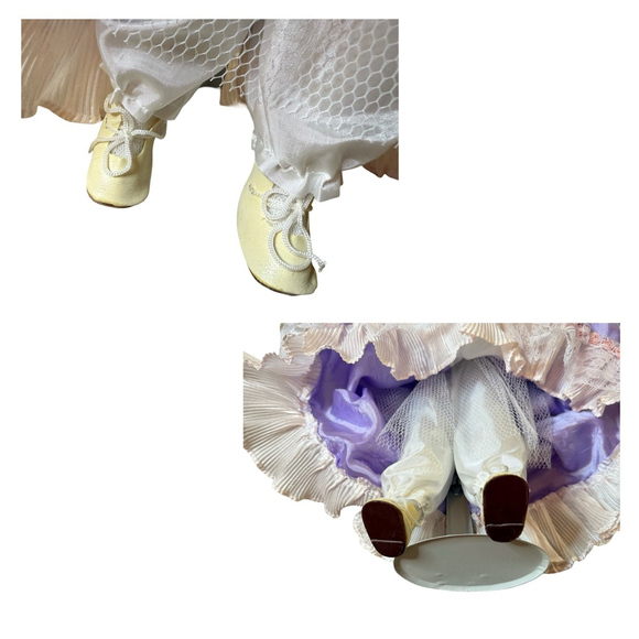 J Misa Collection Porcelain Doll Purple Dress with Hat - Picture 9 of 12